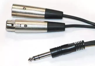 1/4 Stereo to Dual XLR Male & Female - 10 Feet